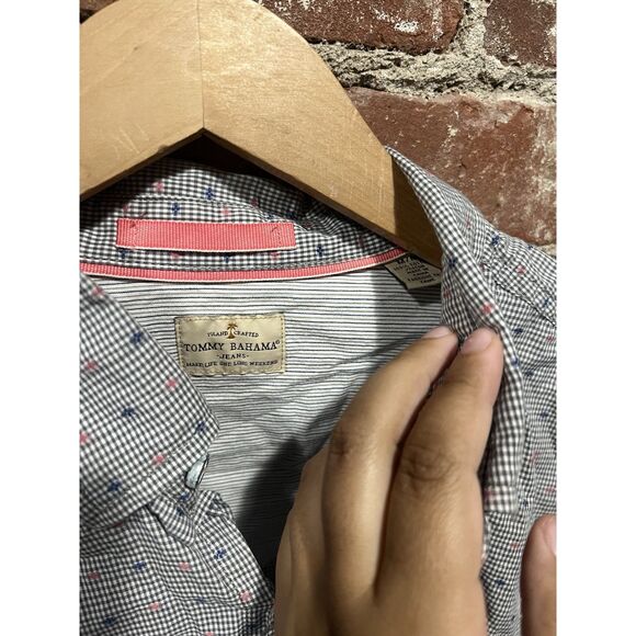 Tommy Bahama Jeans Island Crafted Button Down Shirt Men Sz M Long Sleeve Striped - Picture 2 of 6